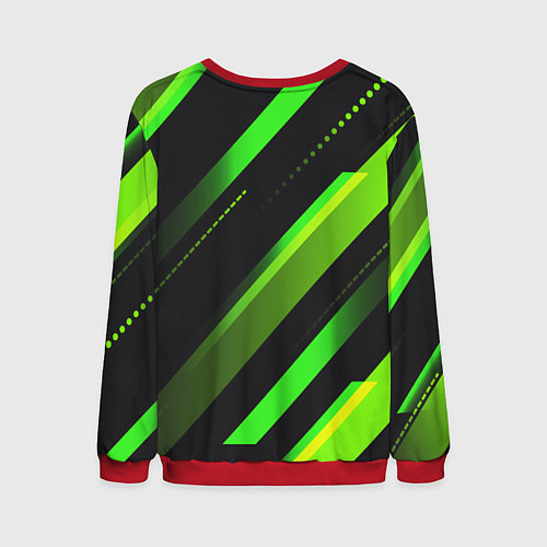 Мужской свитшот Color black green / 3D-Красный – фото 2
