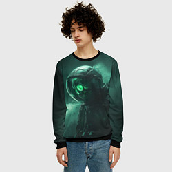 Свитшот мужской Космический скелет, цвет: 3D-черный — фото 2