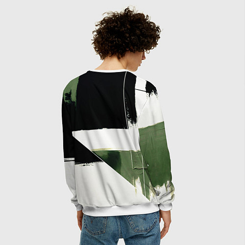 Мужской свитшот BMW логотип / 3D-Белый – фото 4