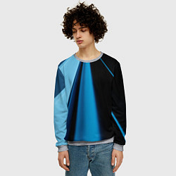 Свитшот мужской Black blue, цвет: 3D-меланж — фото 2