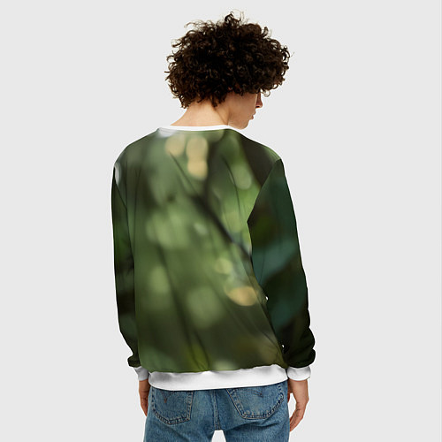 Мужской свитшот Reptile green Mortal kombat / 3D-Белый – фото 4