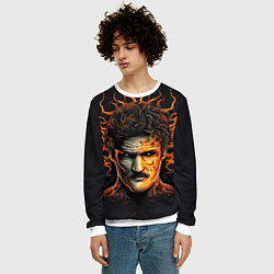 Свитшот мужской The last of us - зараженный Джоел, цвет: 3D-белый — фото 2