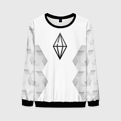 Свитшот мужской The Sims white poly, цвет: 3D-черный