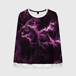 Свитшот мужской Lightning pink glow, цвет: 3D-белый