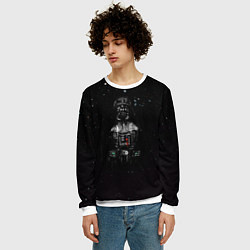 Свитшот мужской Дарт вейдер во тьме, цвет: 3D-белый — фото 2