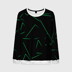 Свитшот мужской Color light green line, цвет: 3D-белый