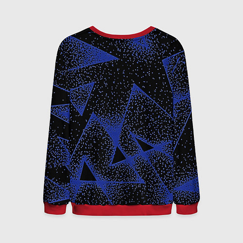 Мужской свитшот Triangles with dots / 3D-Красный – фото 2