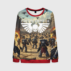 Свитшот мужской Warhammer 40k поле боя, цвет: 3D-красный