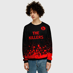 Свитшот мужской The Killers - red gradient посередине, цвет: 3D-черный — фото 2