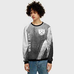 Свитшот мужской West Ham - grey gradient вертикально, цвет: 3D-черный — фото 2
