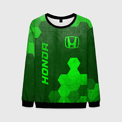 Свитшот мужской Honda - green gradient вертикально, цвет: 3D-черный
