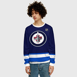 Свитшот мужской Winnipeg Jets - NHL team, цвет: 3D-белый — фото 2
