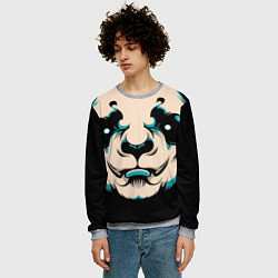 Свитшот мужской Взгляд панды, цвет: 3D-меланж — фото 2