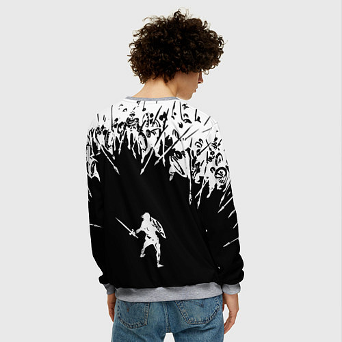 Мужской свитшот И один в поле воин / 3D-Меланж – фото 4