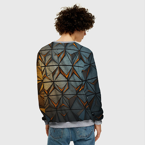 Мужской свитшот ACDC винтажный логотип / 3D-Меланж – фото 4