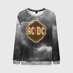 Свитшот мужской ACDC ретро логотип, цвет: 3D-меланж