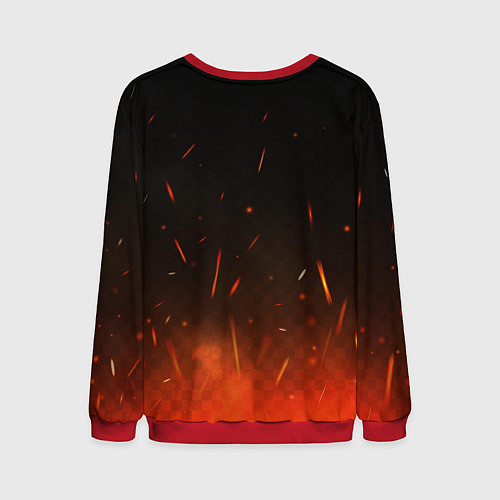 Мужской свитшот ACDC лого на кассете / 3D-Красный – фото 2