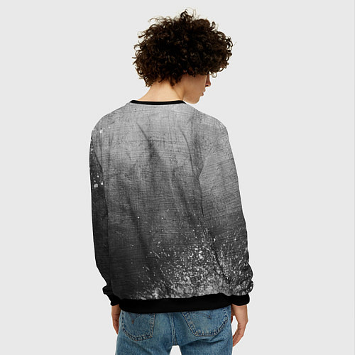 Мужской свитшот HIM - grey gradient / 3D-Черный – фото 4