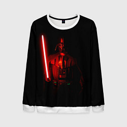 Свитшот мужской Вейдер в темноте с мечом, цвет: 3D-белый