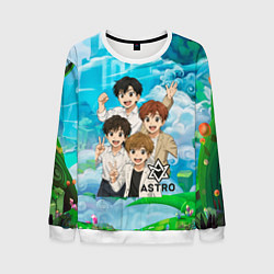 Свитшот мужской Astro в аниме стиле, цвет: 3D-белый