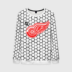 Мужской свитшот Детройт Ред Уингз - белые соты