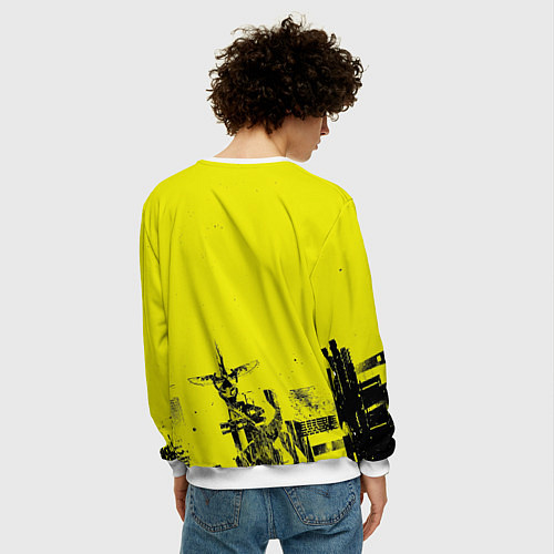 Мужской свитшот Лазарь аниме обложка / 3D-Белый – фото 4