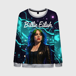 Свитшот мужской Певица Билли Айлиш, цвет: 3D-меланж