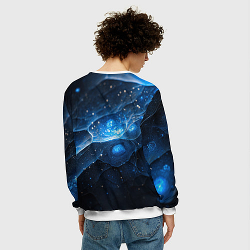 Мужской свитшот Билли Айлиш в стиле снежной королевы / 3D-Белый – фото 4
