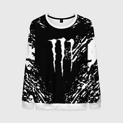 Свитшот мужской Monster energy white splash, цвет: 3D-белый