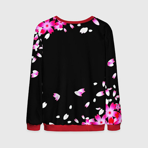 Мужской свитшот Monster energy sakura / 3D-Красный – фото 2