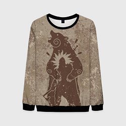 Свитшот мужской Медведь хранитель, цвет: 3D-черный