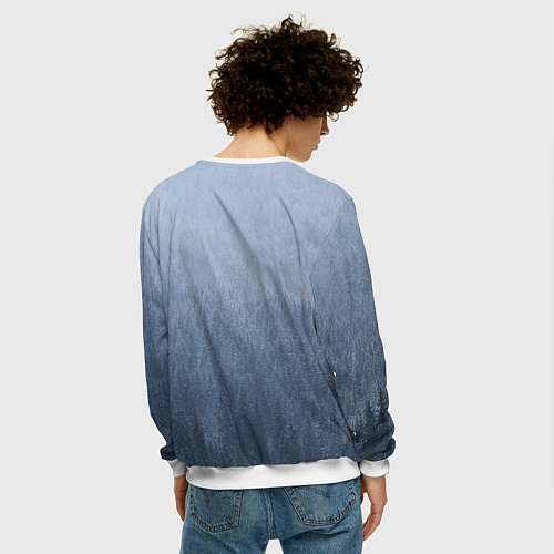 Мужской свитшот Лес мой храм древо миров - кельтское тату / 3D-Белый – фото 4