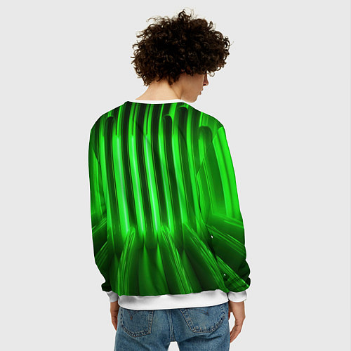 Мужской свитшот Билли Айлиш космический костюм / 3D-Белый – фото 4