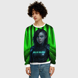 Свитшот мужской Билли Айлиш космический костюм, цвет: 3D-белый — фото 2