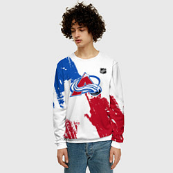 Свитшот мужской Колорадо Эвеланш - брызги красок, цвет: 3D-белый — фото 2