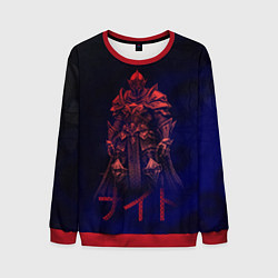 Свитшот мужской Мифический воин в неоновом свете, цвет: 3D-красный