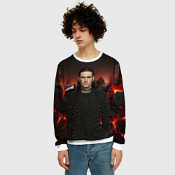 Свитшот мужской Bones в пиджаке с шыпами, цвет: 3D-белый — фото 2