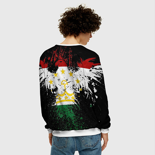 Мужской свитшот Таджикистан / 3D-Белый – фото 4