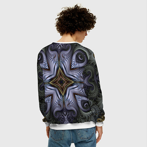 Мужской свитшот Абстракция дня / 3D-Белый – фото 4