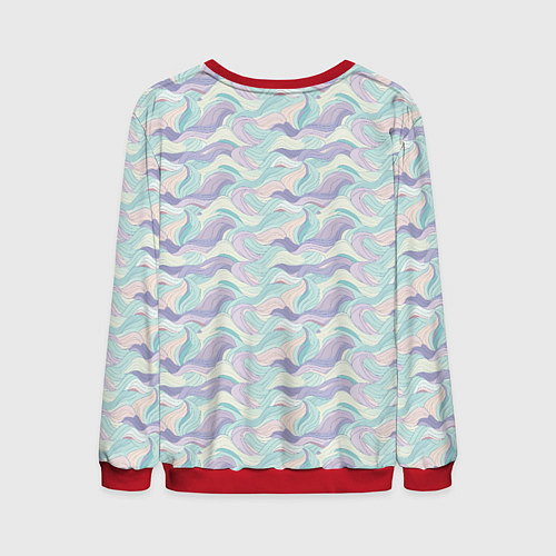 Мужской свитшот Зайчик с венком из цветов на голове / 3D-Красный – фото 2