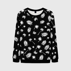 Свитшот мужской Текстура черной гавайской рубашки, цвет: 3D-черный
