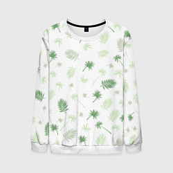 Свитшот мужской Текстура белой гавайской рубашки, цвет: 3D-белый
