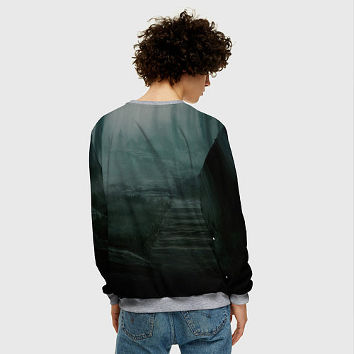 Мужской свитшот Bones арка из костей / 3D-Меланж – фото 4