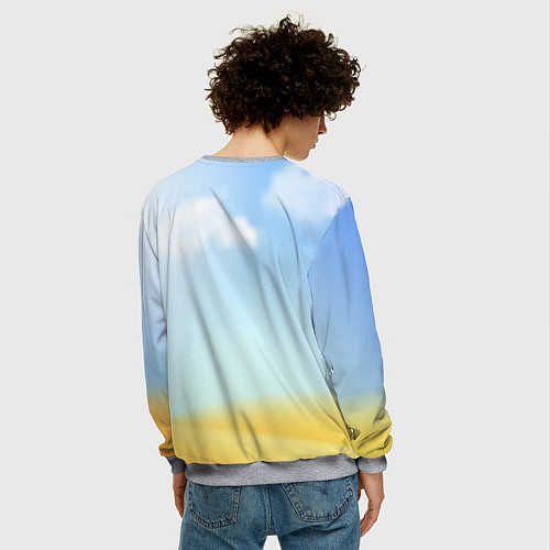 Мужской свитшот Игра в кальмара пиксельный стиль / 3D-Меланж – фото 4