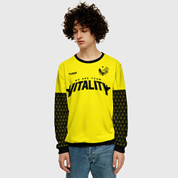 Свитшот мужской Flamez - Vitality CS2, цвет: 3D-черный — фото 2