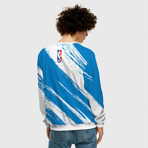 Мужской свитшот Даллас Маверикс - белый и синий / 3D-Белый – фото 4