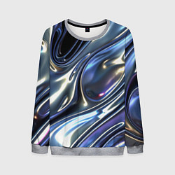 Мужской свитшот Серебро жидкий металл