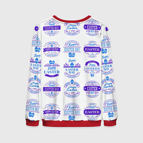 Мужской свитшот Easter holidays / 3D-Красный – фото 2