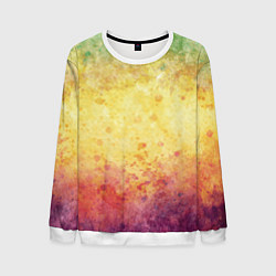 Мужской свитшот Абстракция - layers of green, yellow and red