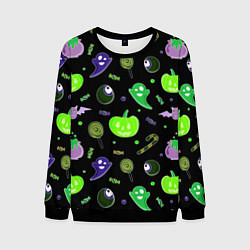 Мужской свитшот Halloween black pumpkin pattern